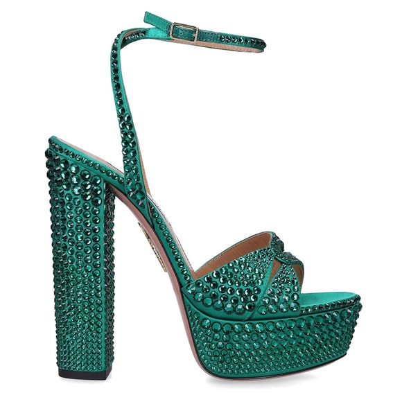 Like new AQUAZZURA Crystal-Embellished Sinner Platform Sandals 140 36 $2,395 - Picture 5 of 16